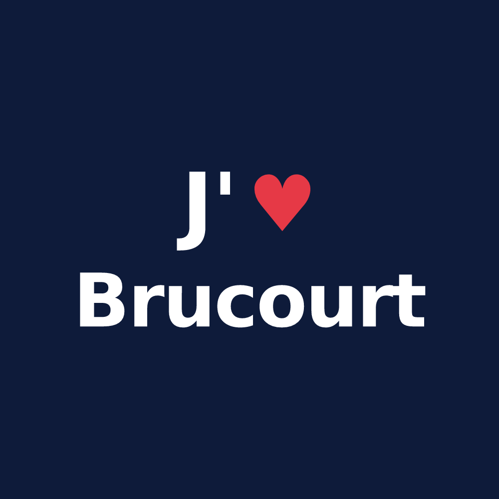 T-shirt personnalisé Brucourt — design J'aime Brucourt