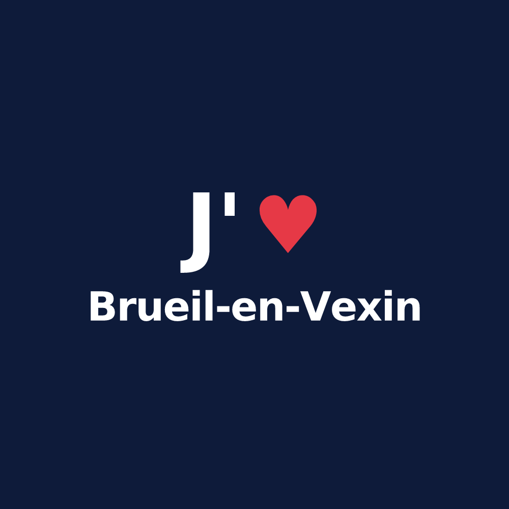 T-shirt personnalisé Brueil-en-Vexin — design J'aime Brueil-en-Vexin