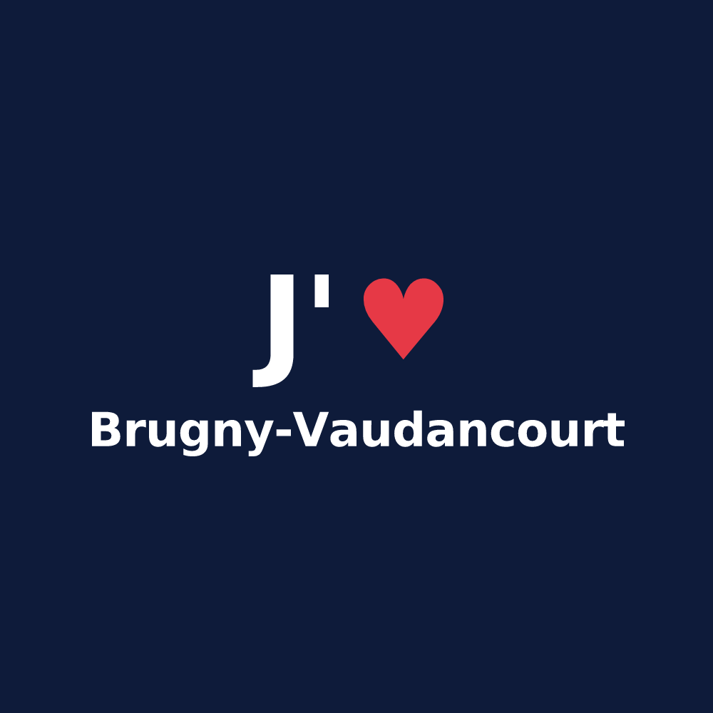 T-shirt personnalisé Brugny-Vaudancourt — design J'aime Brugny-Vaudancourt