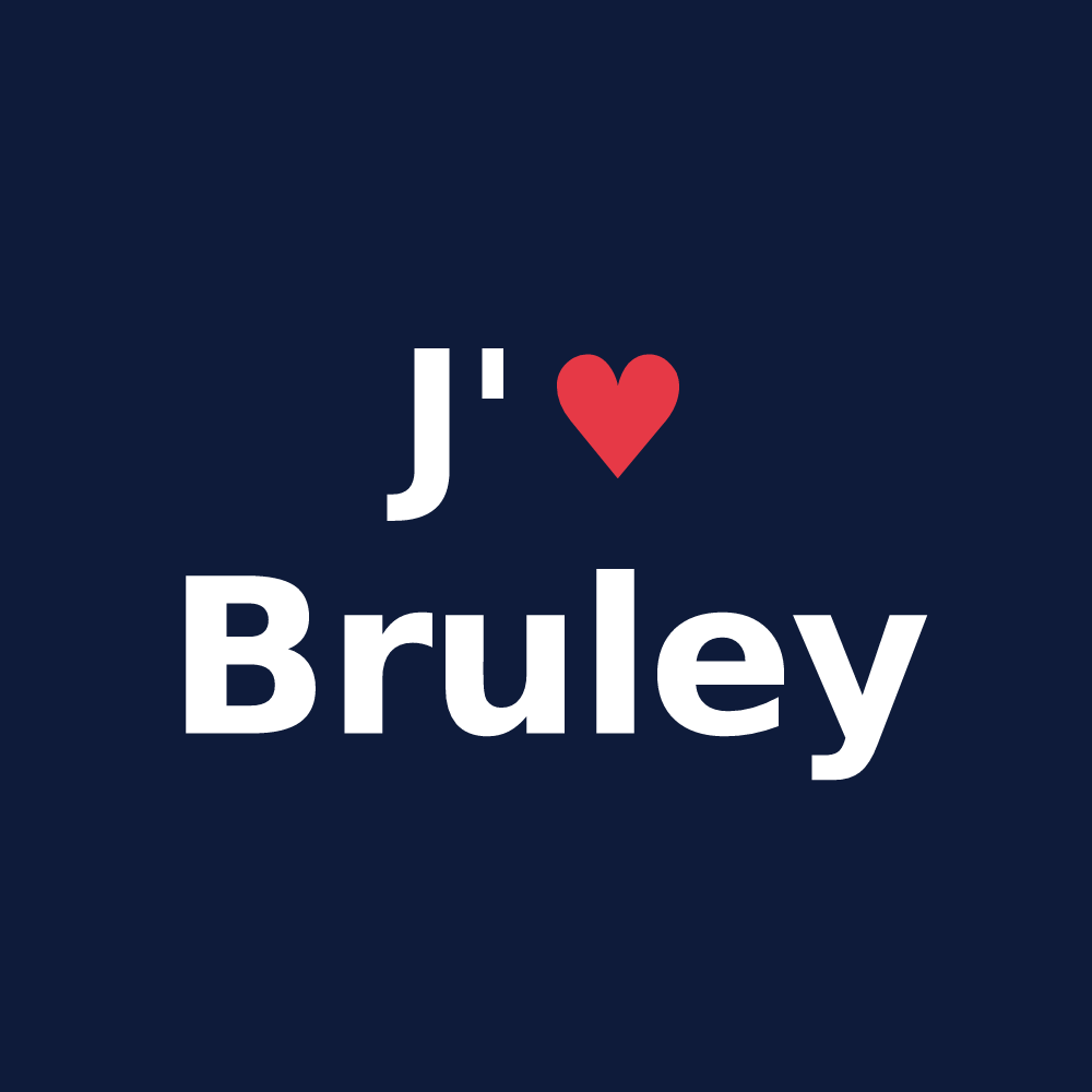 T-shirt personnalisé Bruley — design J'aime Bruley