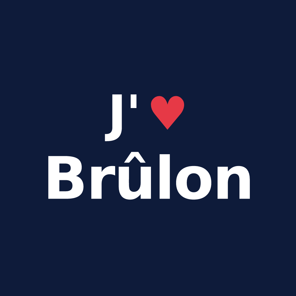 T-shirt personnalisé Brûlon — design J'aime Brûlon