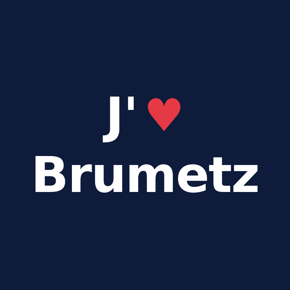 T-shirt personnalisé Brumetz — design J'aime Brumetz
