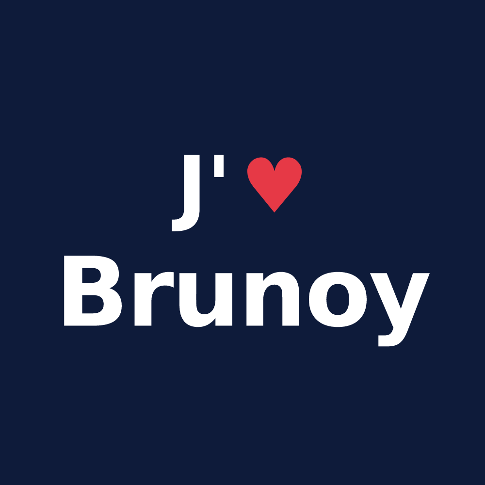T-shirt personnalisé Brunoy — design J'aime Brunoy