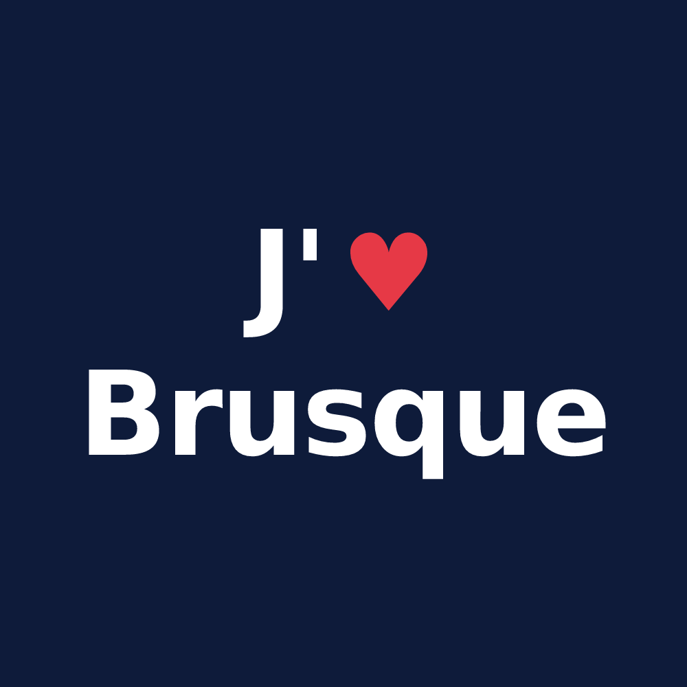 T-shirt personnalisé Brusque — design J'aime Brusque