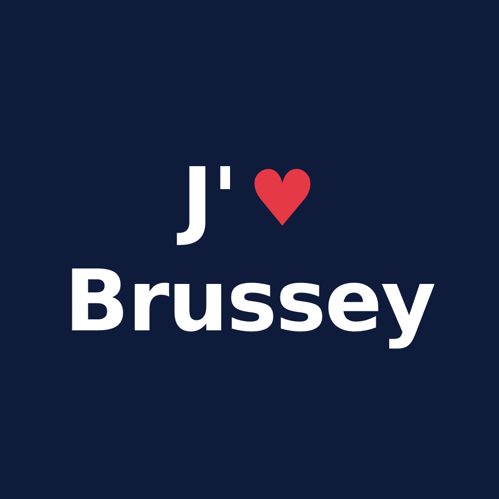 T-shirt personnalisé Brussey — design J'aime Brussey