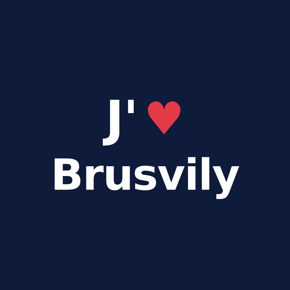 T-shirt personnalisé Brusvily — design J'aime Brusvily