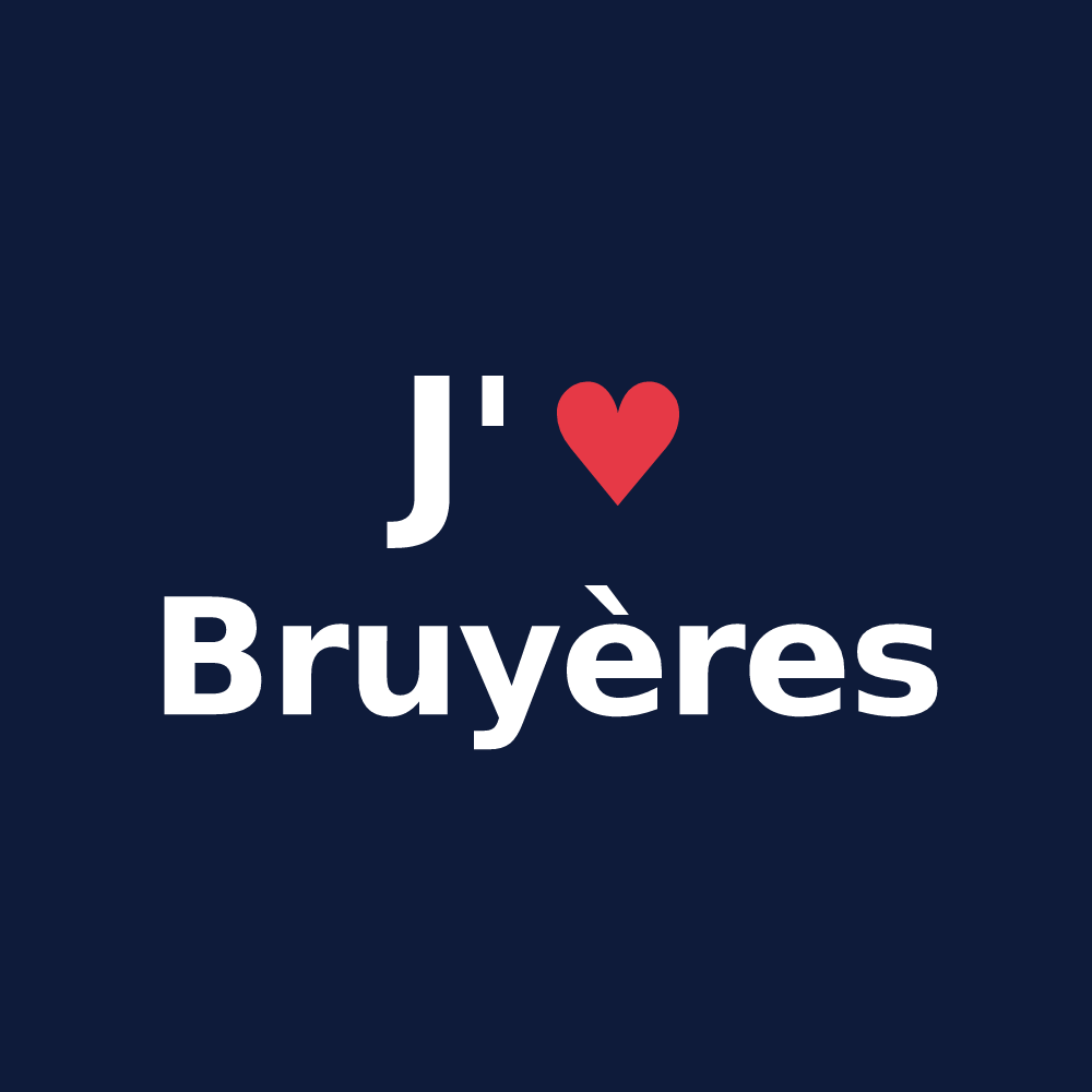 T-shirt personnalisé Bruyères — design J'aime Bruyères