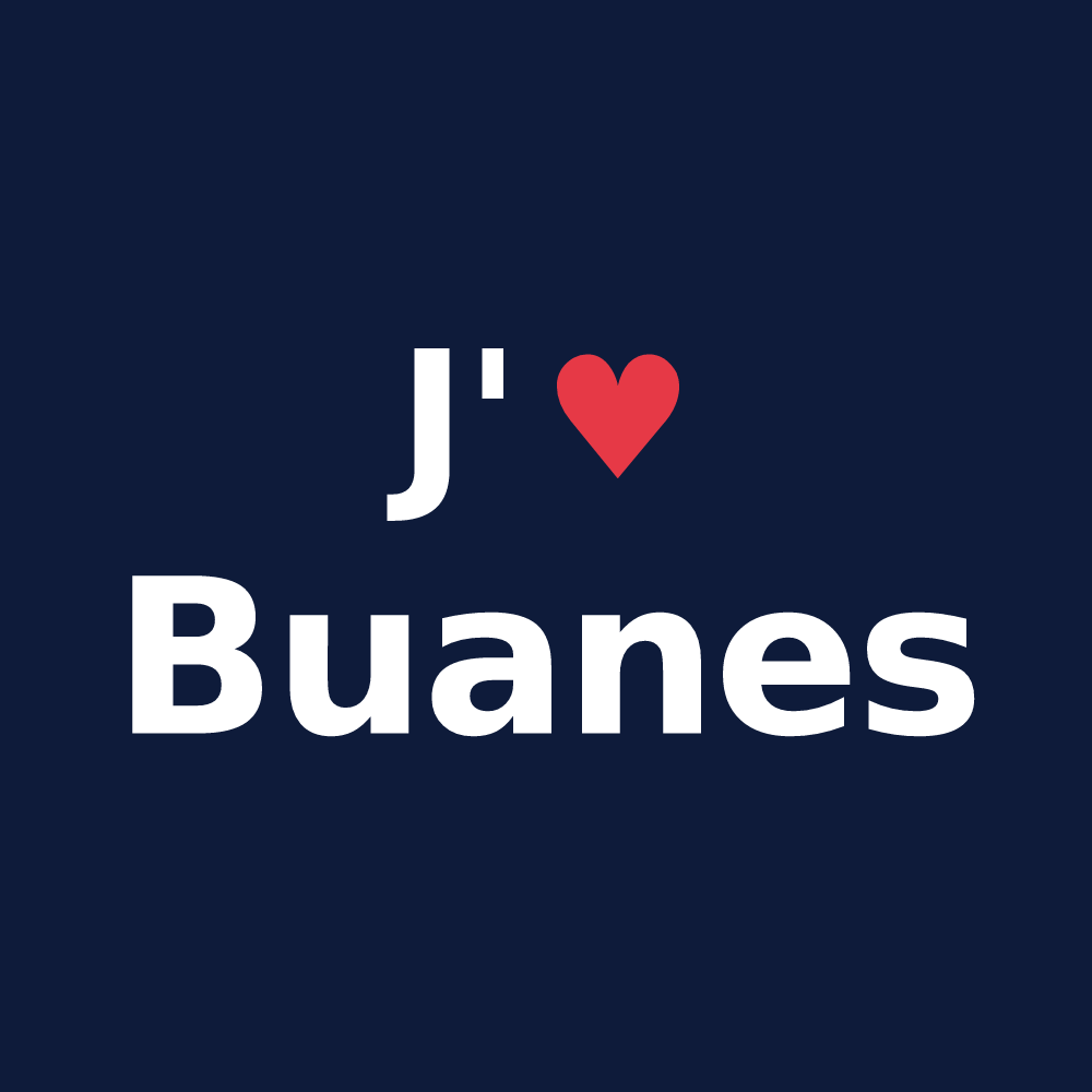T-shirt personnalisé Buanes — design J'aime Buanes