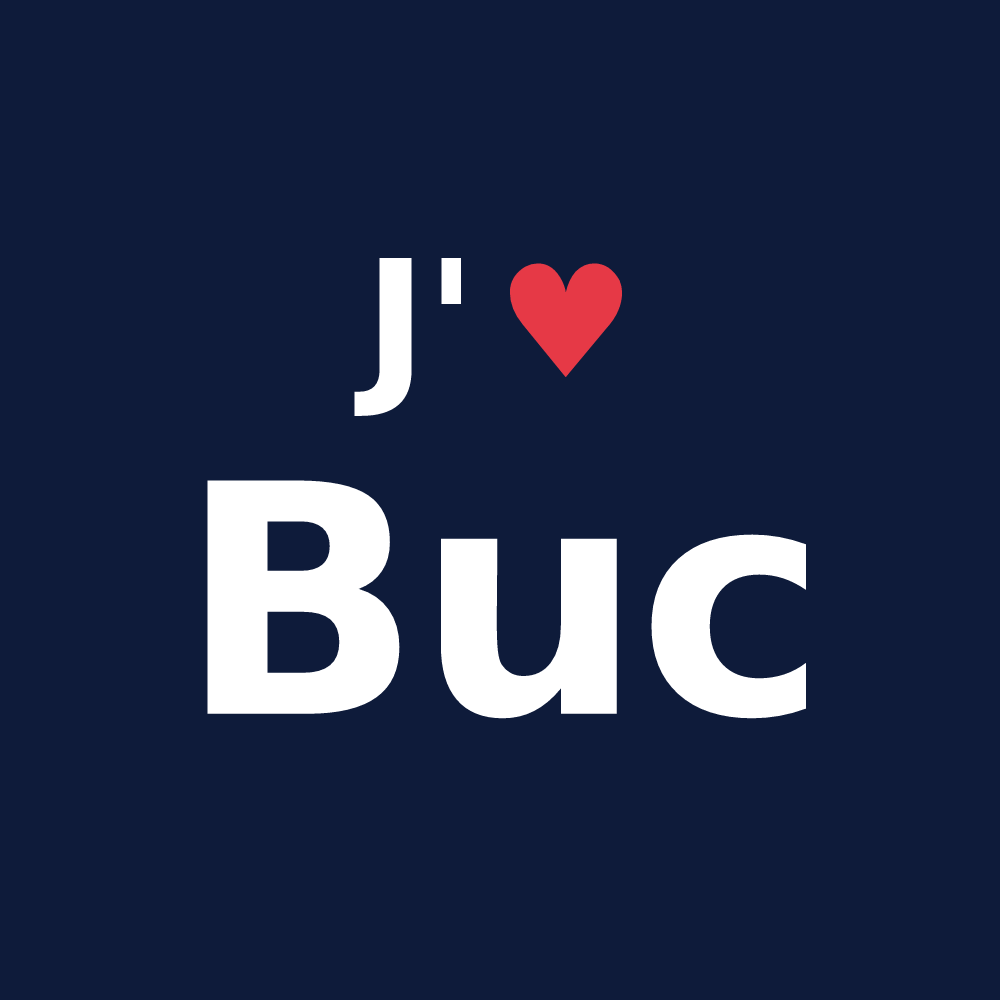 T-shirt personnalisé Buc — design J'aime Buc