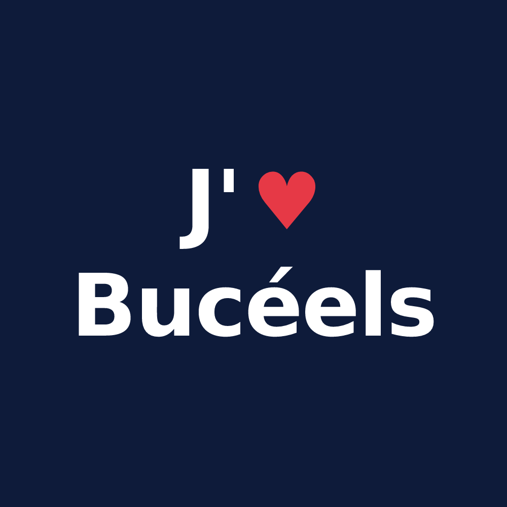 T-shirt personnalisé Bucéels — design J'aime Bucéels