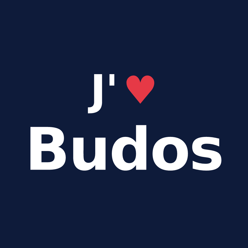 T-shirt personnalisé Budos — design J'aime Budos