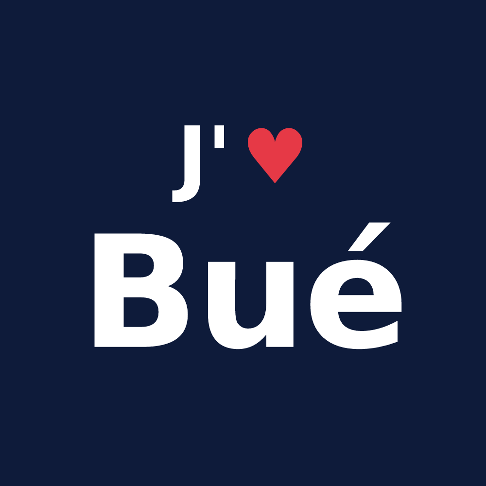 T-shirt personnalisé Bué — design J'aime Bué