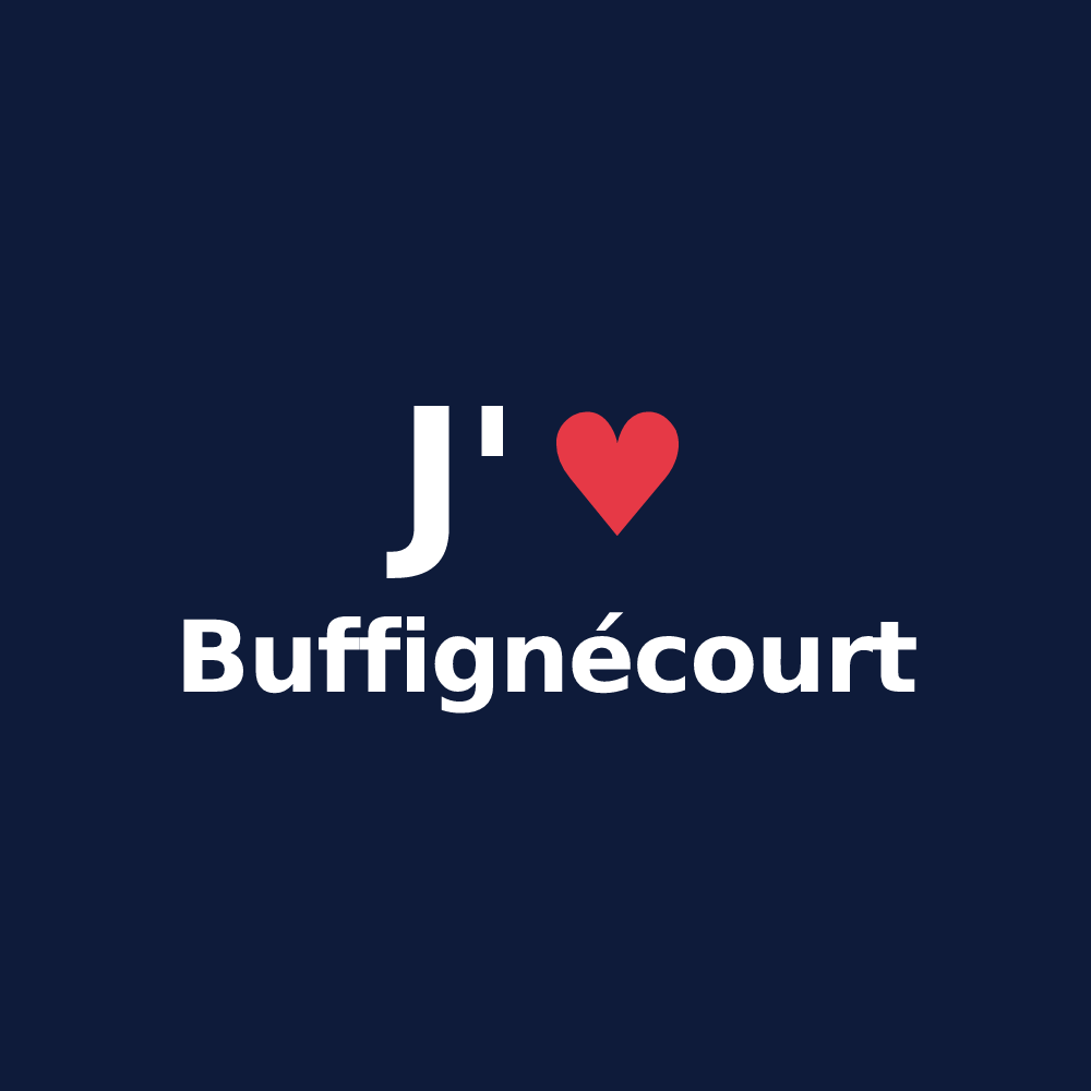 T-shirt personnalisé Buffignécourt — design J'aime Buffignécourt