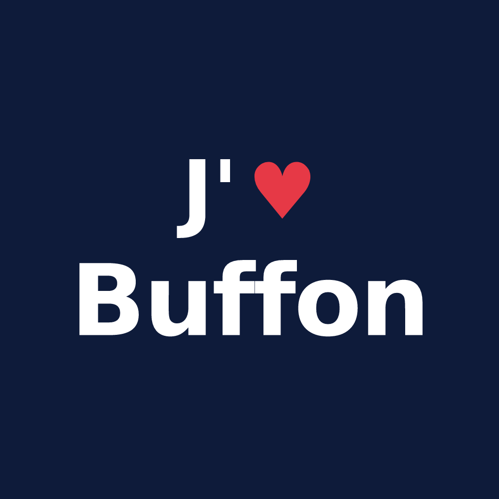 T-shirt personnalisé Buffon — design J'aime Buffon