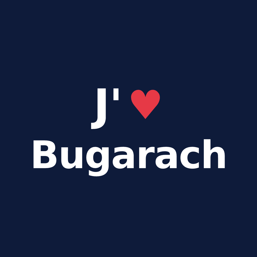 T-shirt personnalisé Bugarach — design J'aime Bugarach