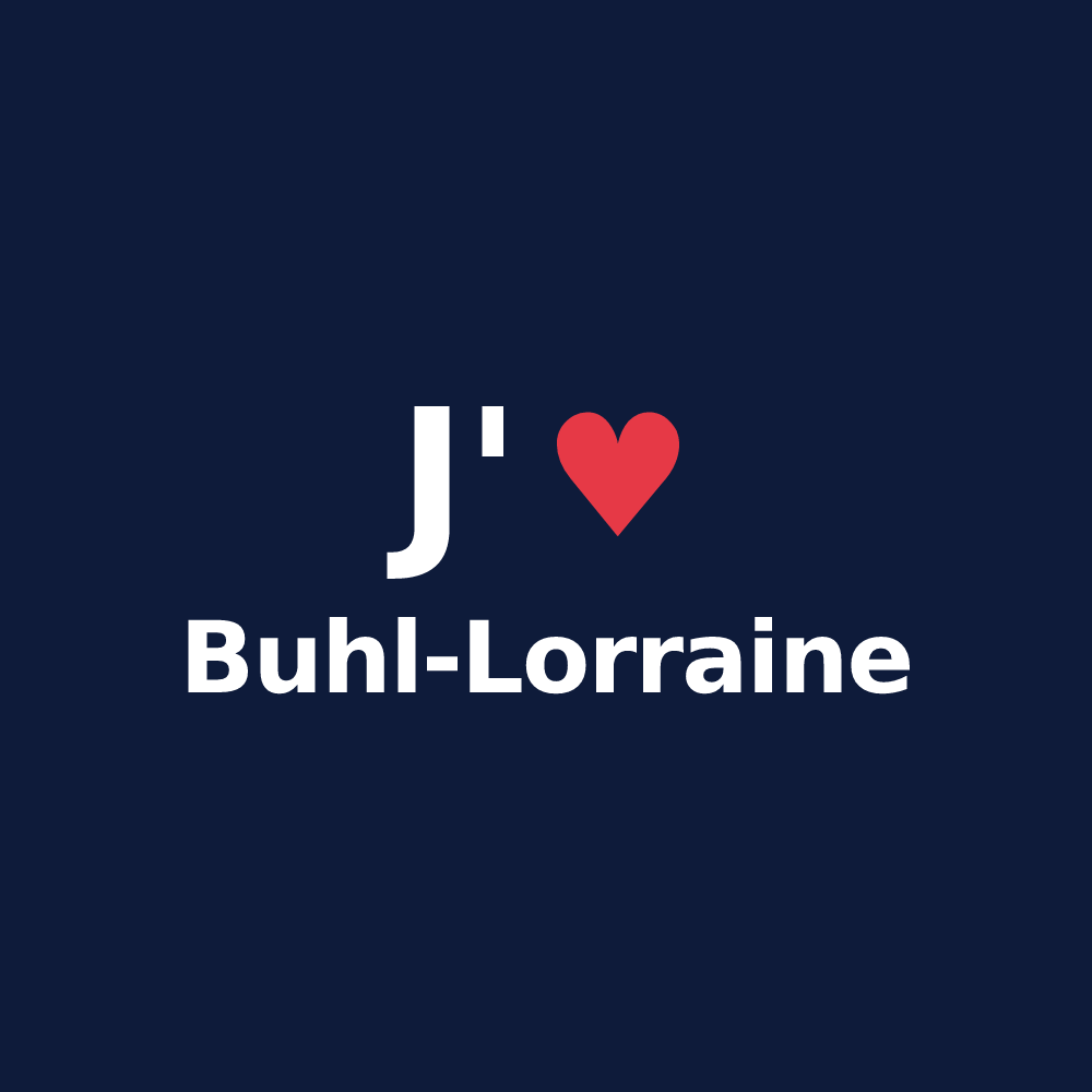 T-shirt personnalisé Buhl-Lorraine — design J'aime Buhl-Lorraine