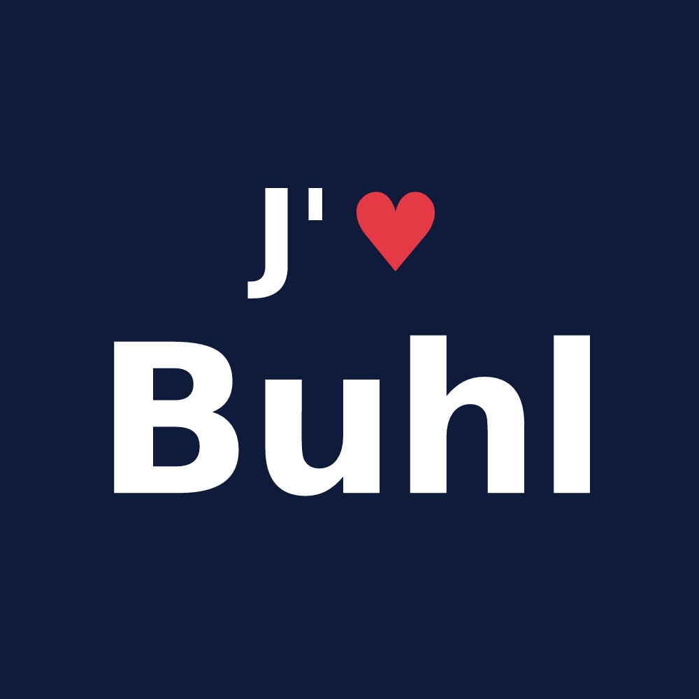 T-shirt personnalisé Buhl — design J'aime Buhl