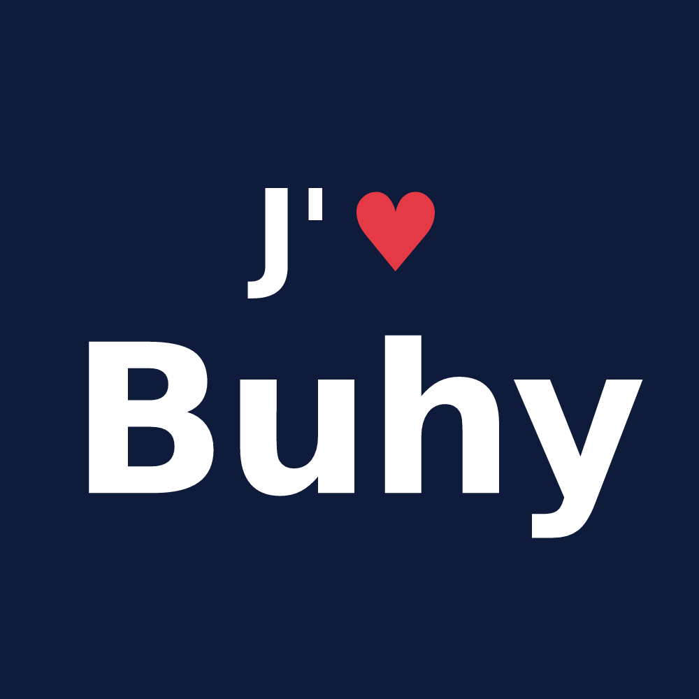 T-shirt personnalisé Buhy — design J'aime Buhy