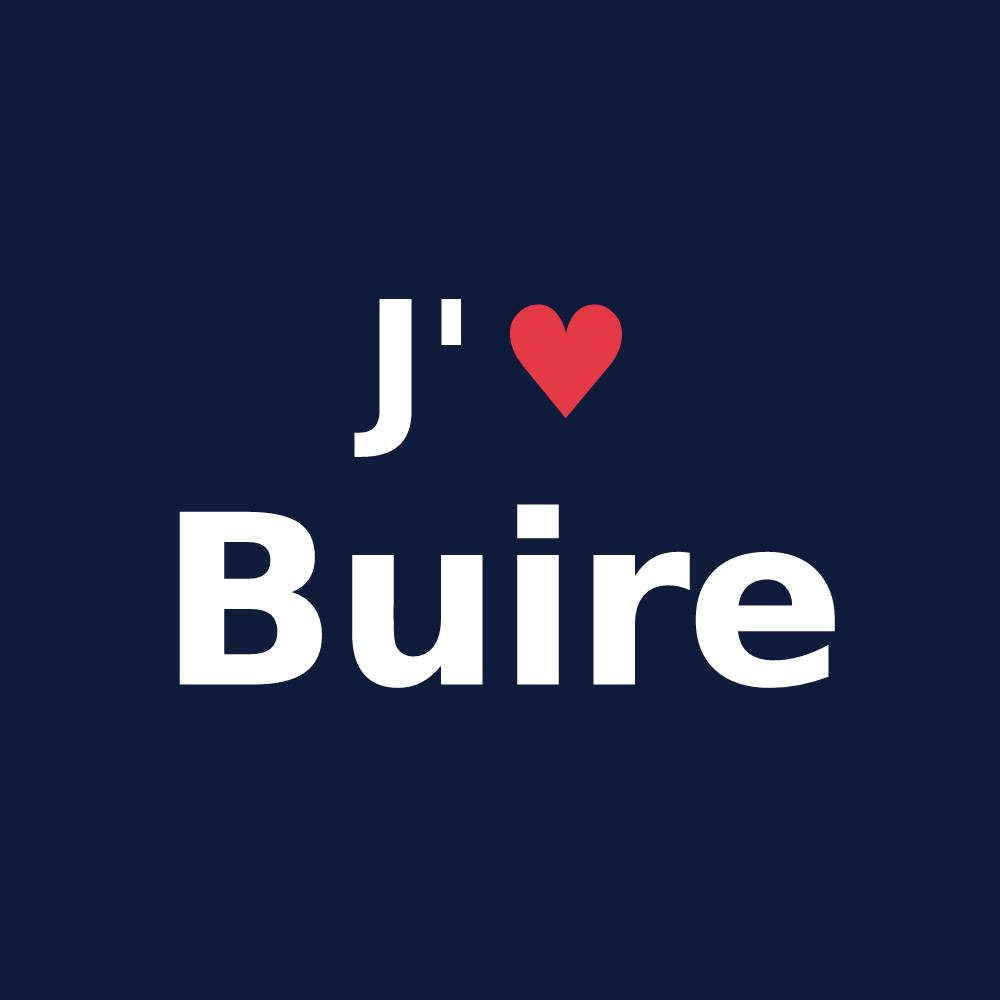 T-shirt personnalisé Buire — design J'aime Buire