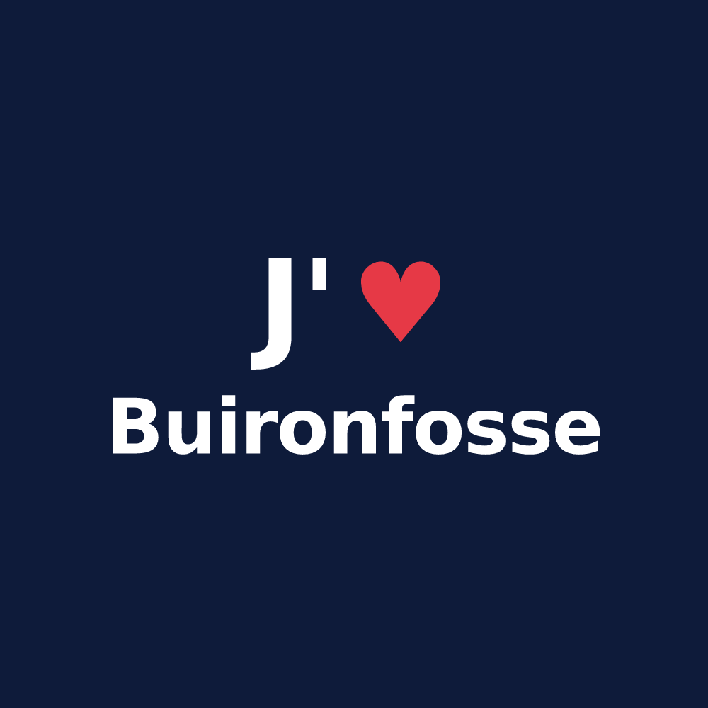 T-shirt personnalisé Buironfosse — design J'aime Buironfosse