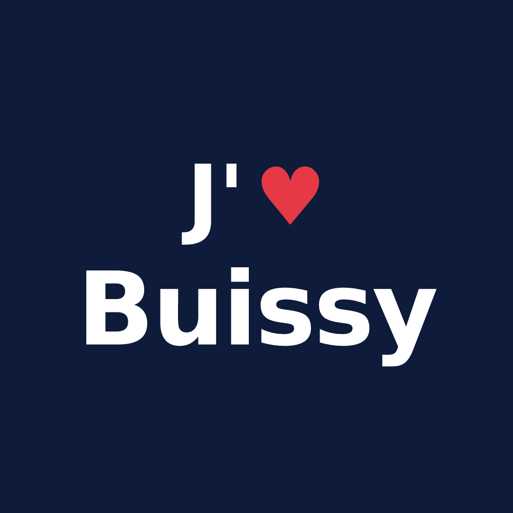 T-shirt personnalisé Buissy — design J'aime Buissy
