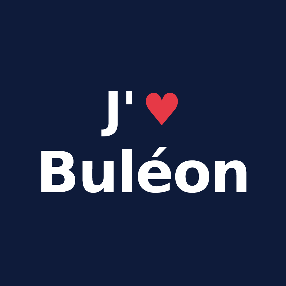 T-shirt personnalisé Buléon — design « J'aime Buléon » imprimé sur le t-shirt