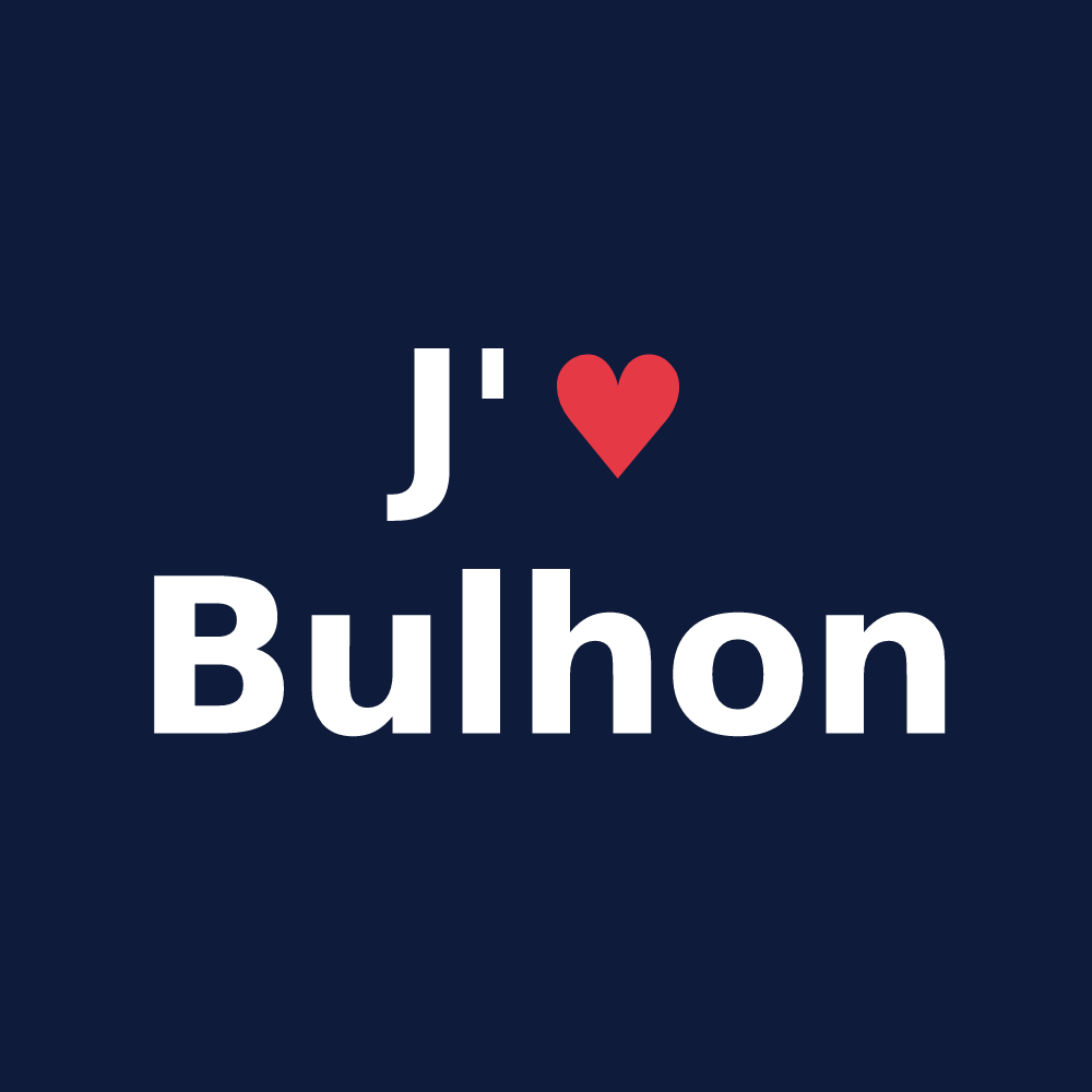 T-shirt personnalisé Bulhon — design J'aime Bulhon