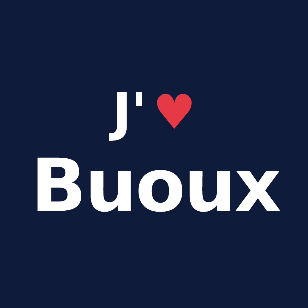 T-shirt personnalisé Buoux — design J'aime Buoux