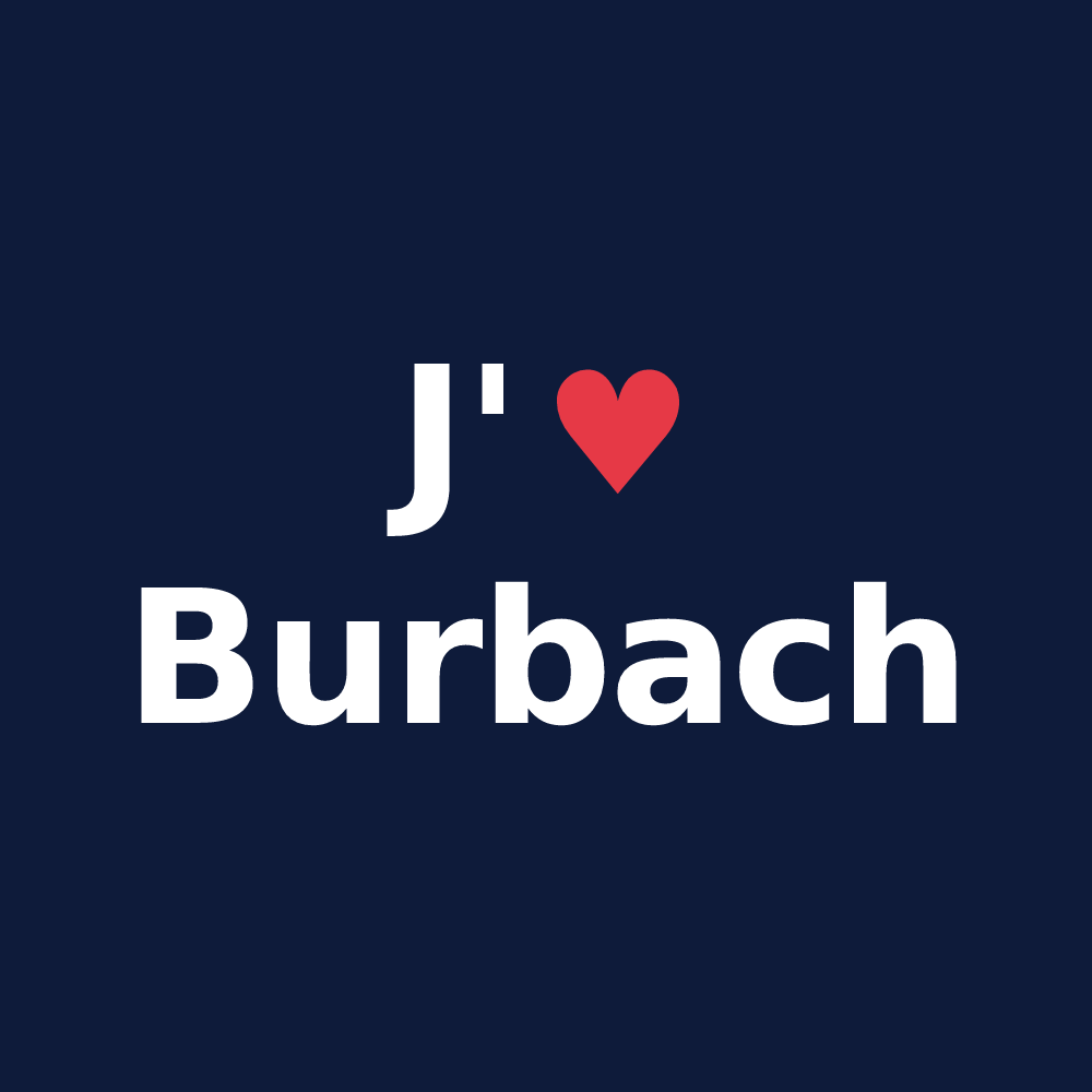 T-shirt personnalisé Burbach — design J'aime Burbach