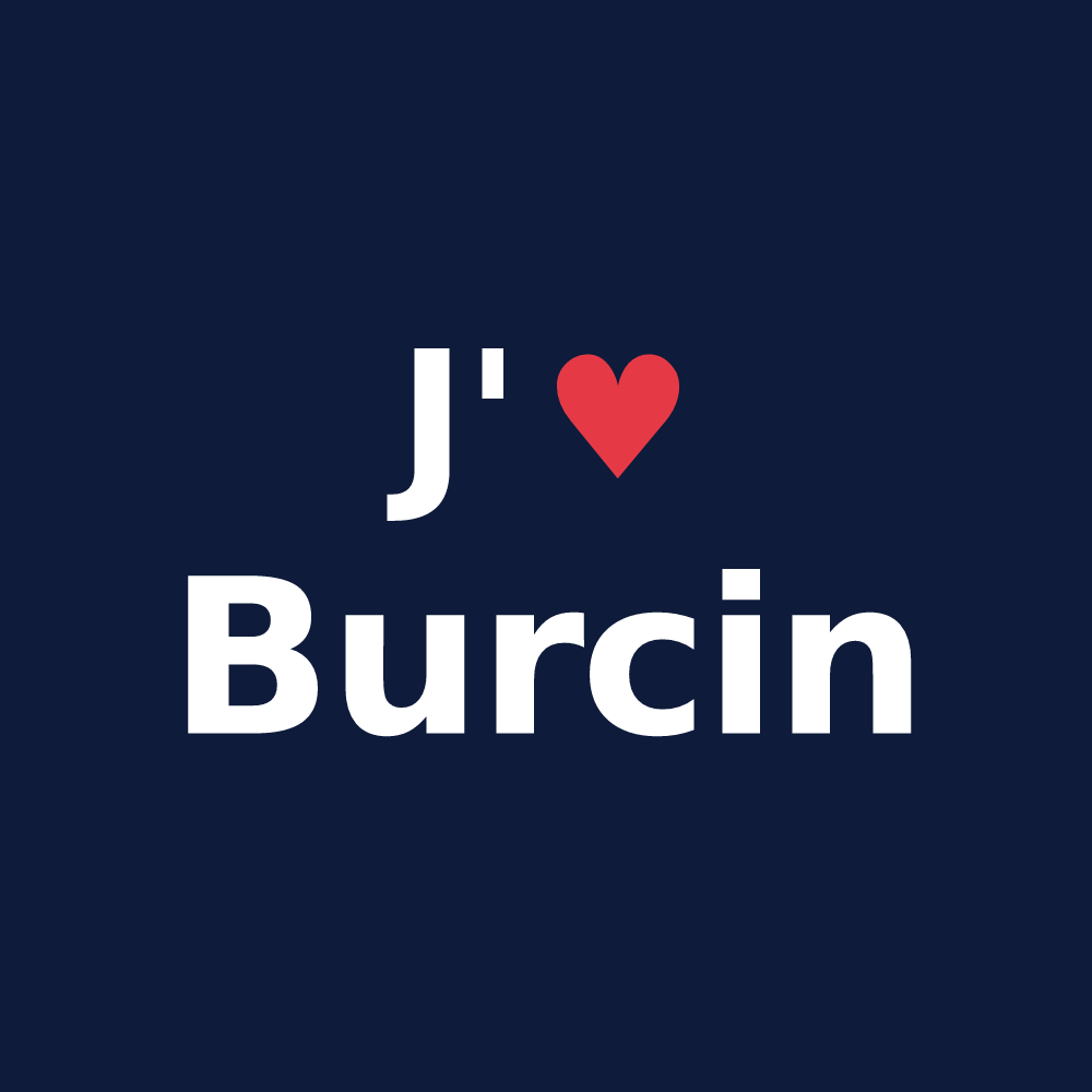 T-shirt personnalisé Burcin — design J'aime Burcin