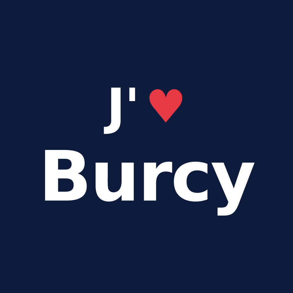 T-shirt personnalisé Burcy — design J'aime Burcy