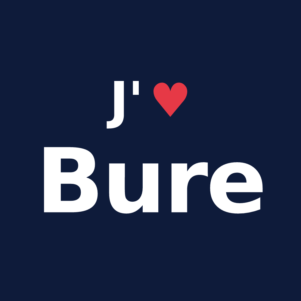 T-shirt personnalisé Bure — design J'aime Bure
