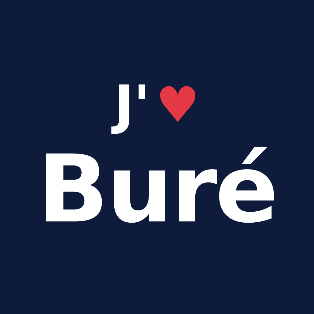 T-shirt personnalisé Buré — design J'aime Buré