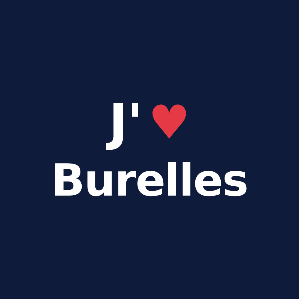 T-shirt personnalisé Burelles — design J'aime Burelles
