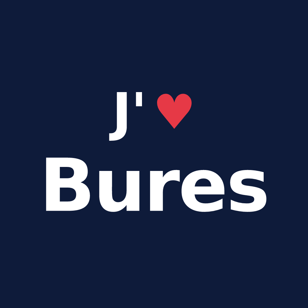 T-shirt personnalisé Bures — design J'aime Bures