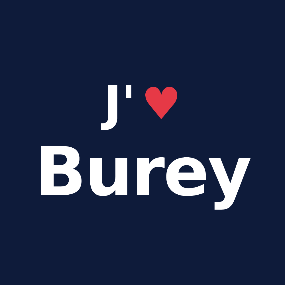 T-shirt personnalisé Burey — design J'aime Burey
