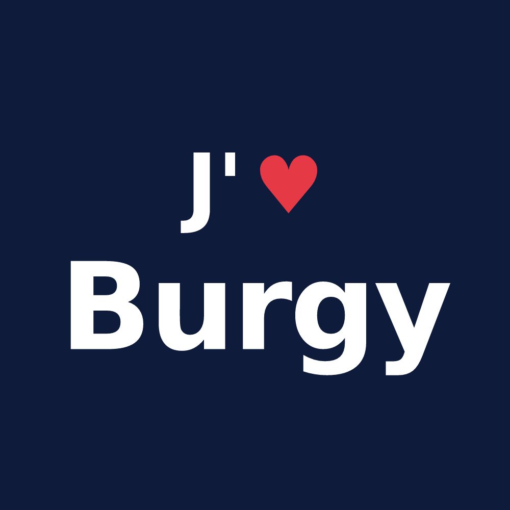 T-shirt personnalisé Burgy — design J'aime Burgy