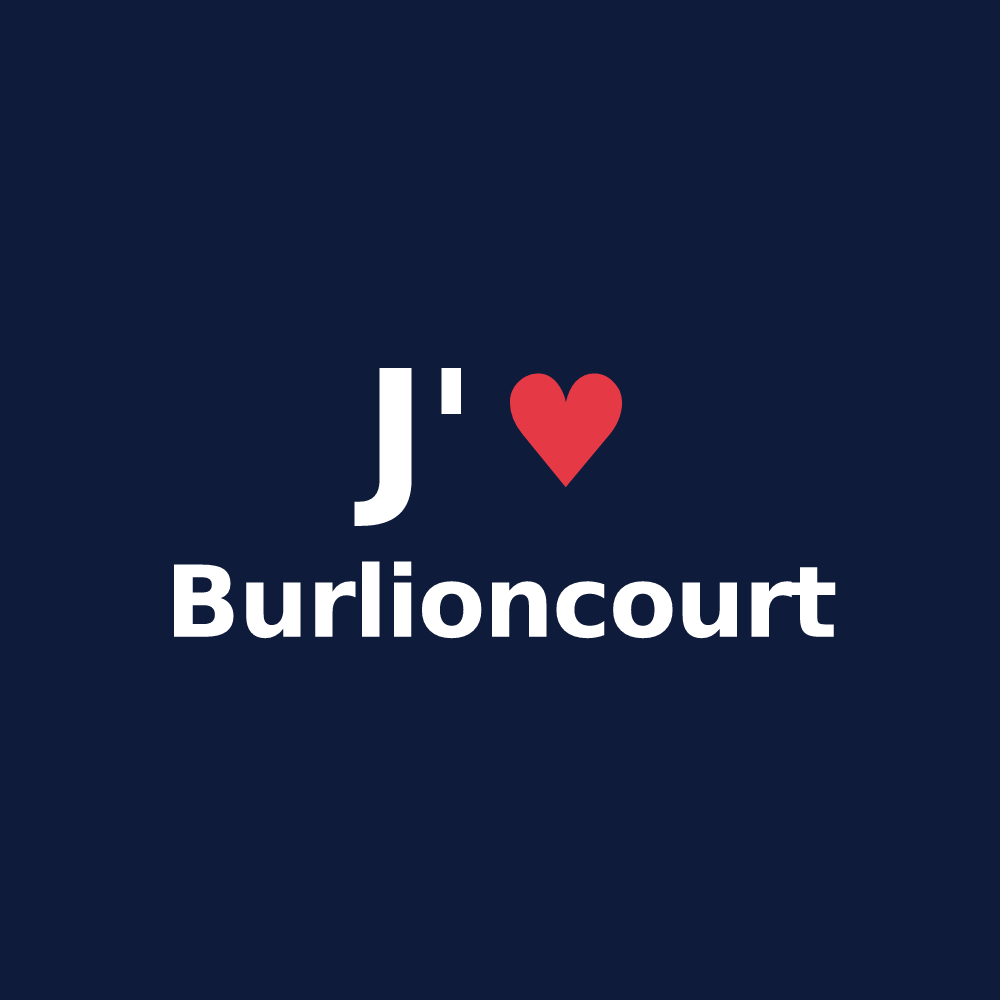 T-shirt personnalisé Burlioncourt — design J'aime Burlioncourt