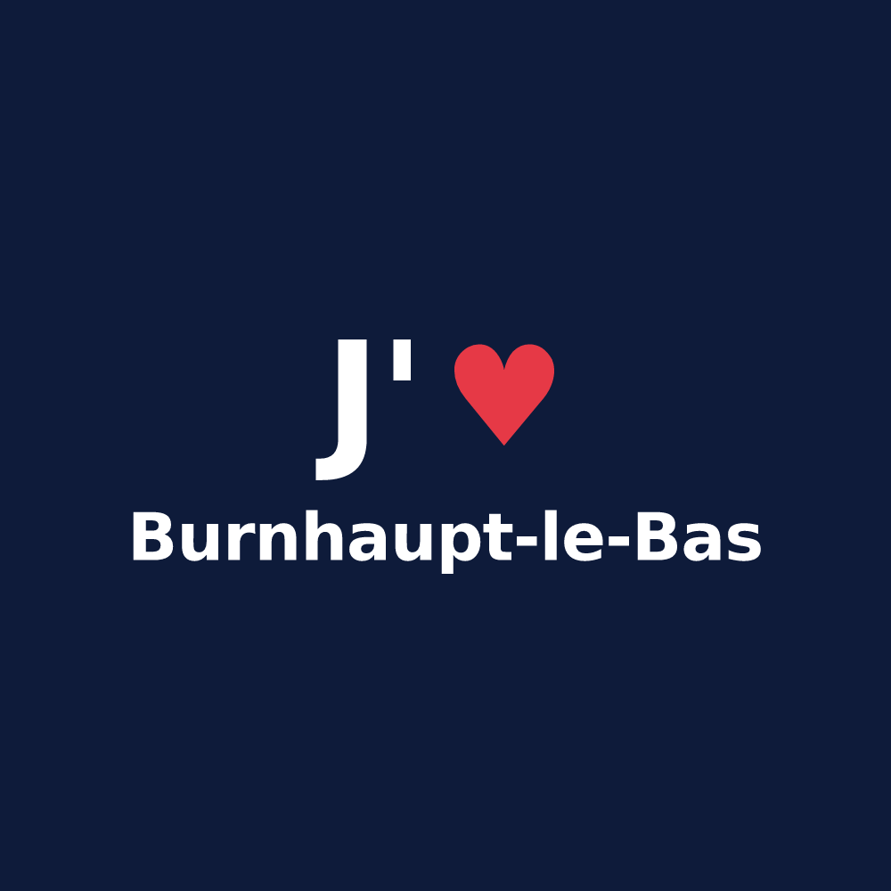T-shirt personnalisé Burnhaupt-le-Bas — design J'aime Burnhaupt-le-Bas