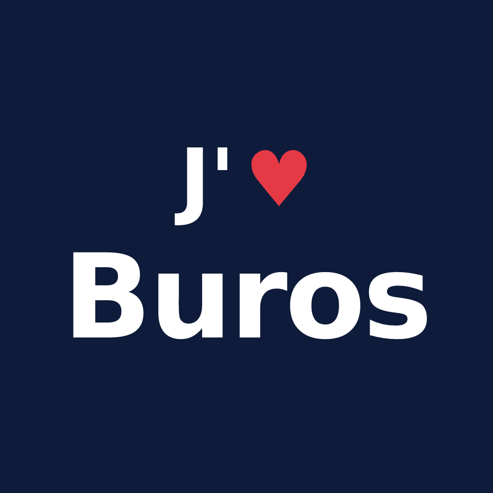 T-shirt personnalisé Buros — design J'aime Buros