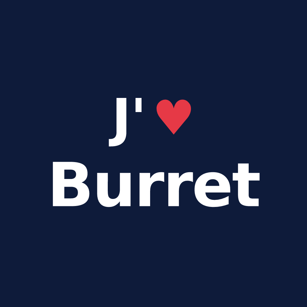 T-shirt personnalisé Burret — design J'aime Burret