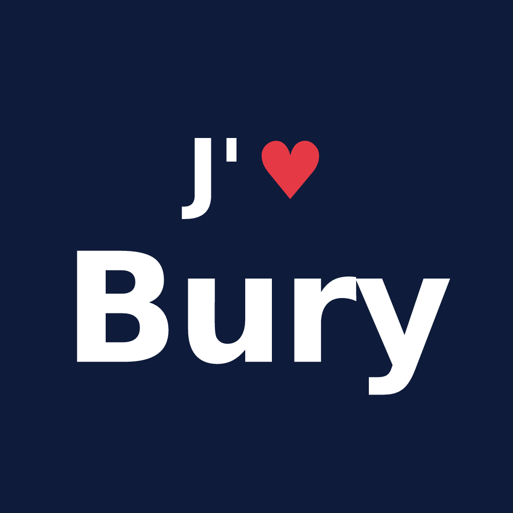 T-shirt personnalisé Bury — design J'aime Bury