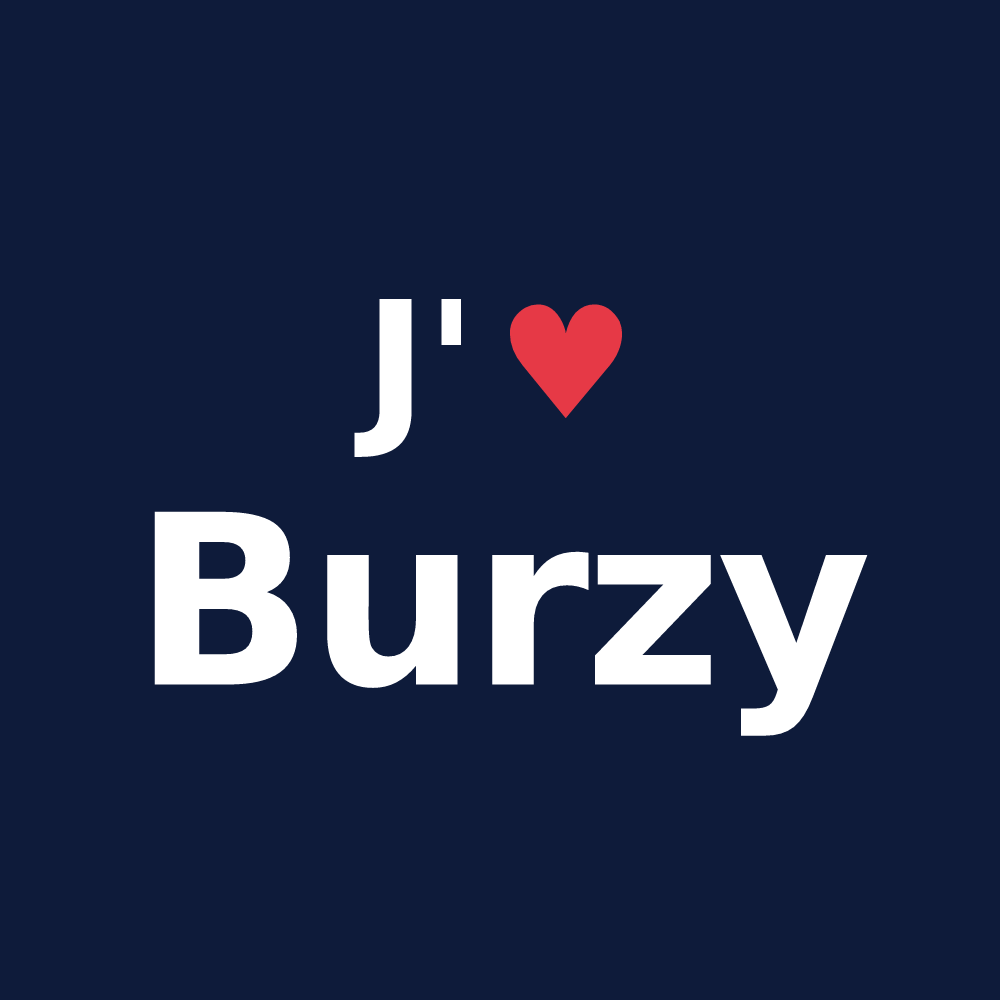 T-shirt personnalisé Burzy — design J'aime Burzy