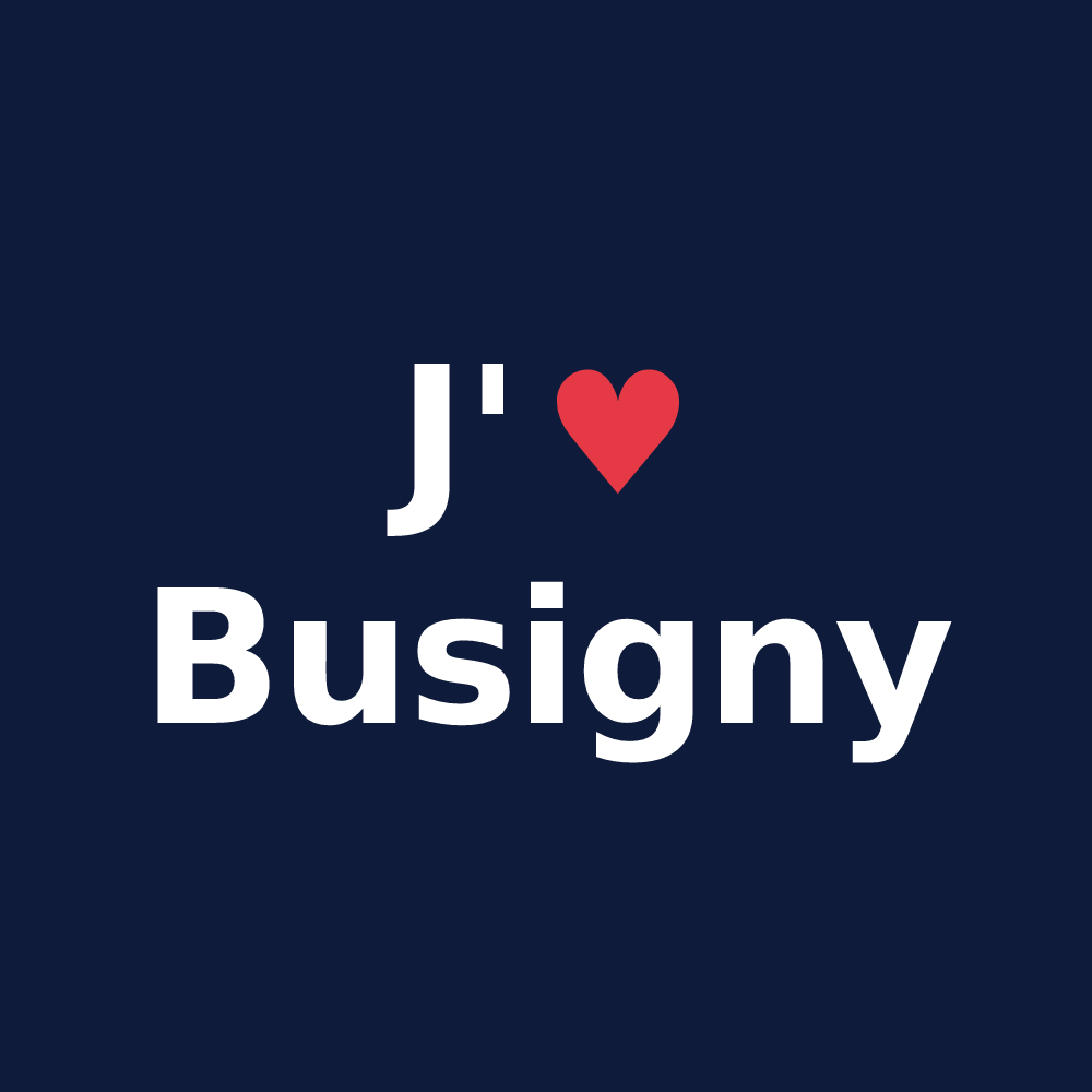 T-shirt personnalisé Busigny — design J'aime Busigny