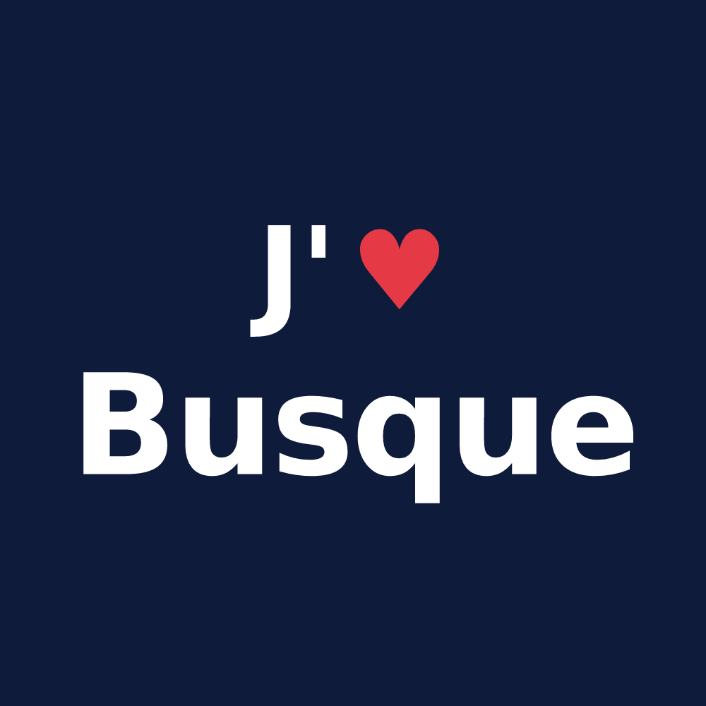 T-shirt personnalisé Busque — design J'aime Busque