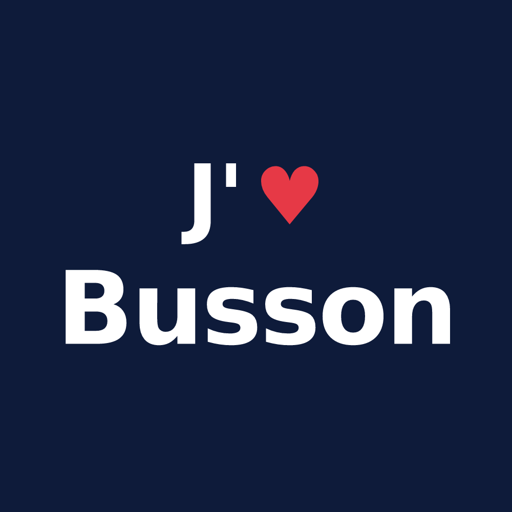 T-shirt personnalisé Busson — design J'aime Busson