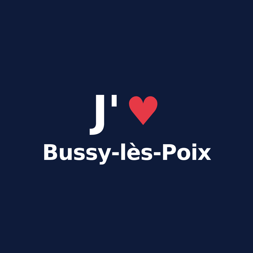 T-shirt personnalisé Bussy-lès-Poix — design J'aime Bussy-lès-Poix
