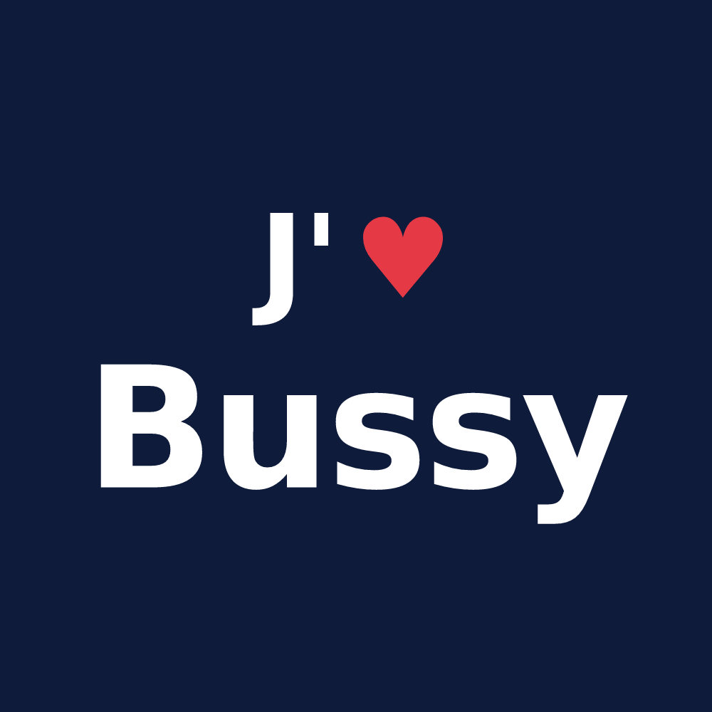 T-shirt personnalisé Bussy — design J'aime Bussy