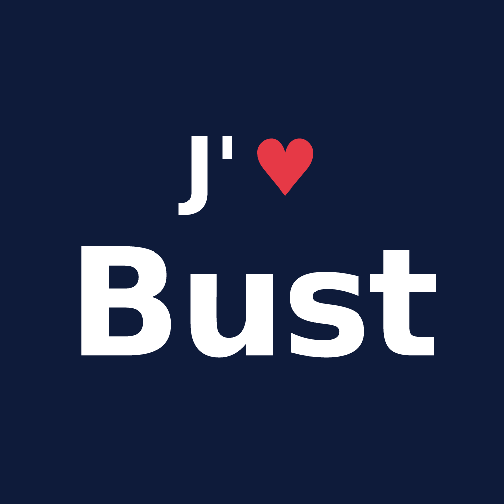T-shirt personnalisé Bust — design J'aime Bust