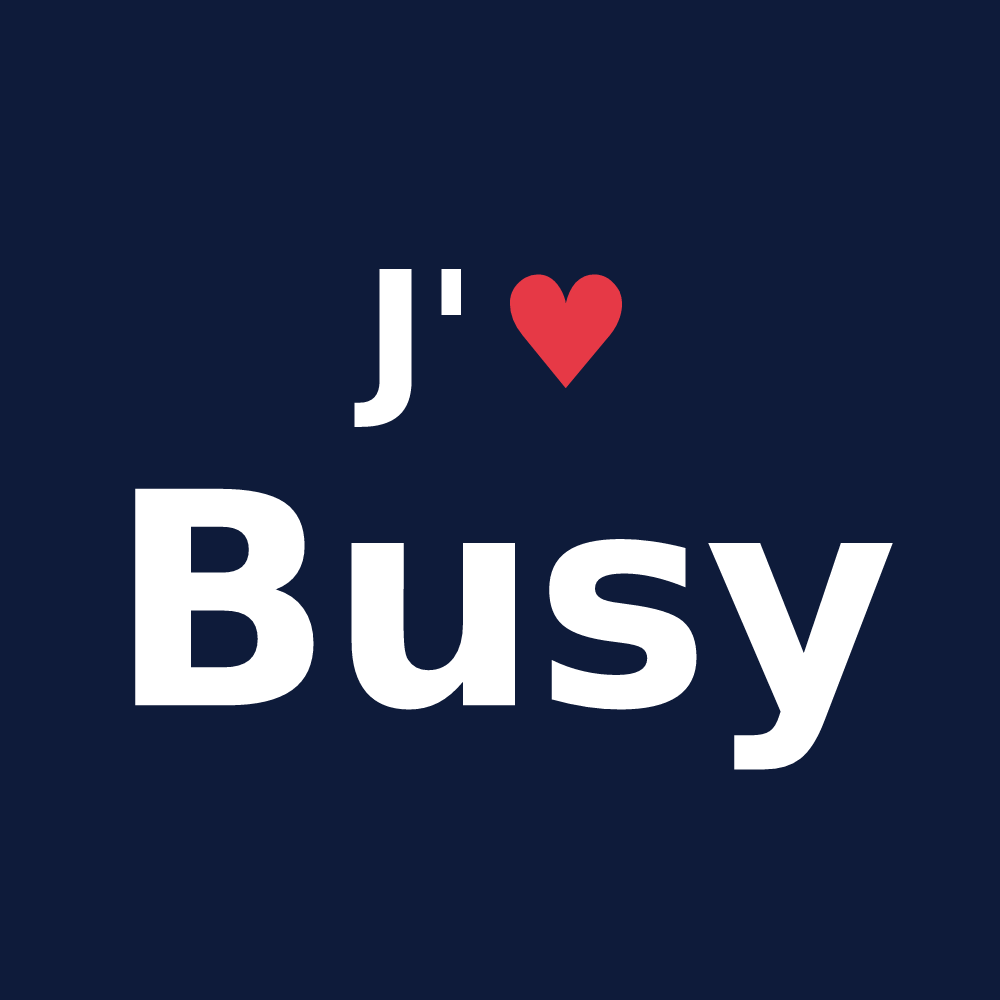 T-shirt personnalisé Busy — design J'aime Busy